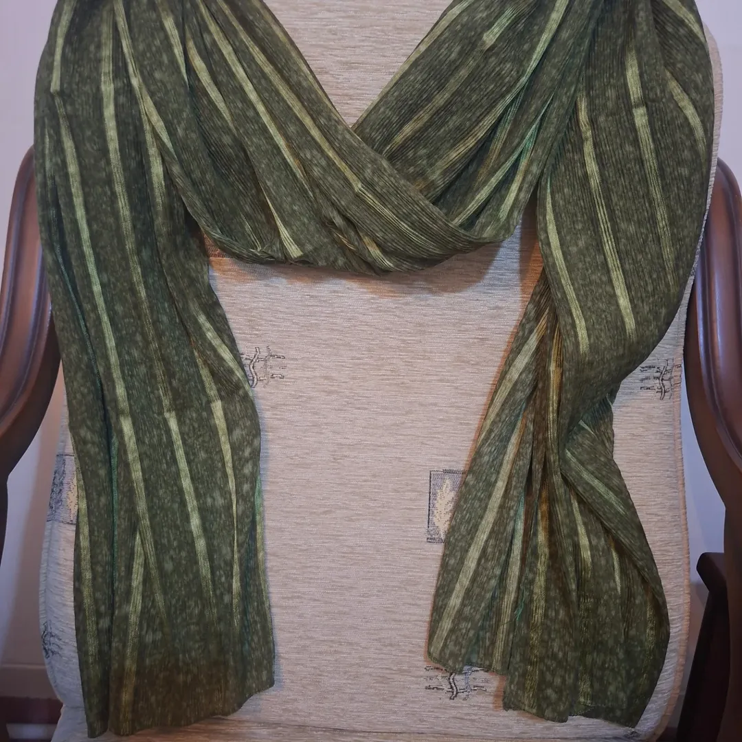 شال حریر نخ و ابریشم_طرح میله ای