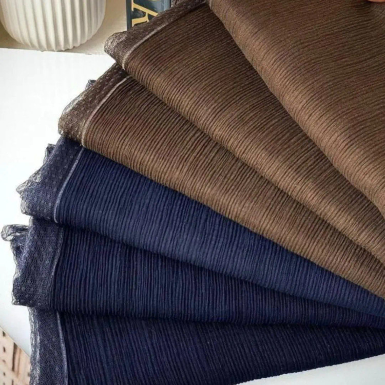 شال زنانه پلیسه؛برشکا؛دور دانتل