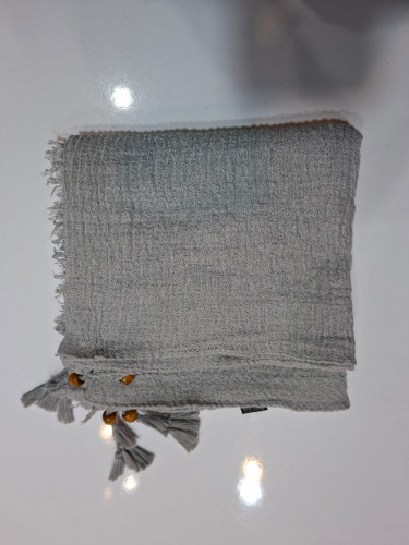 شال چروک پفکی چهار منگوله_ برند SUSU